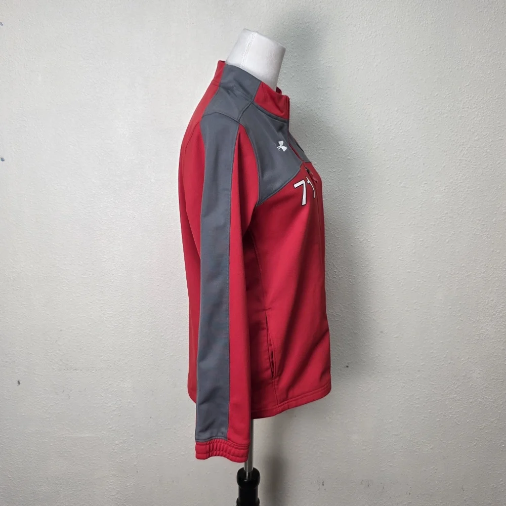 Under Armour Houston Texans Red and Gray Full-Zip Jacket Size YXL